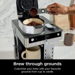 2-in-1 Filter Coffee And Pod Capsule Machine 1.8L Built-in Milk Frother Black - Image 3