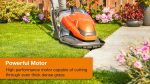 Corded Electric Hover Lawn Mower 1800W 36cm 26L 4 Heights Orange Grey - Image 5