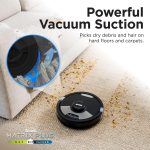 Robot Vacuum & Mop 2-in-1 Self-Empty LiDAR Mapping Edge Cleaning Black - Image 6