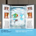 Freestanding French Door Fridge Freezer 485L Total No Frost Silver - Image 8