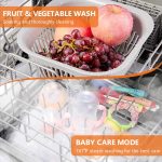 Table Top Dishwasher 6 Programs Touch Control Auto-Drying Baby Care Fruit Wash White - Image 8