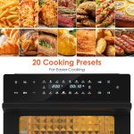 Air Fryer Oven 30L 1800W 20 Programs Rotisserie Black - Image 8