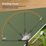 Cordless Pole Hedge Trimmer 193-244Cm 20V 2 Batteries Harness Grey - Image 4