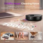 Robot Vacuum Cleaner 7000Pa LiDAR Navigation 180Mins Runtime Black - Image 2