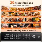 Air Fryer Oven 30L 18 Presets Dual-Cook Digital Touch Black - Image 3