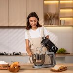 Stand Mixer 5L 8 Speeds Timer Stainless Steel Bowl Black - Image 9
