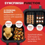 Dual Zone Air Fryer 8.5L 8-in-1 With Sync Cook Black - Image 7