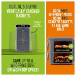 Dual Stack Air Fryer 11L 2460W 6 Presets Graphite - Image 3
