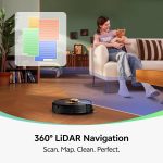 Robot Vacuum And Mop 8000Pa LiDAR Navigation 150 Min Black - Image 2