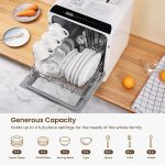 Table Top Dishwasher 5L 6 Programmes Built-In Water Tank White - Image 3