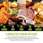 Dual Basket Air Fryer 9L 2400W 8 Presets Sync Function Black - Image 3