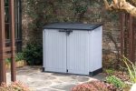 Outdoor Garden Storage Shed 880L Top And Front Opening Light Grey - Image 3