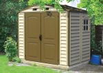 Plastic Garden Storage Shed 8 X 6 Ft Brown Double Doors Lockable - Image 5