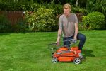 Corded Electric Lawn Mower 1600W 38cm 45L 5 Heights Orange Grey - Image 6