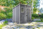 Garden Storage Shed 6 X 6 Ft Grey Resin Single Door - Image 3