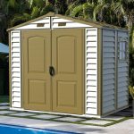 Plastic Garden Storage Shed 8 X 6 Ft Brown Double Doors Lockable - Image 6