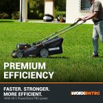 Cordless Lawn Mower 37cm Cutting Width 6 Height Settings 20-70mm 40V 4.0Ah Black - Image 2
