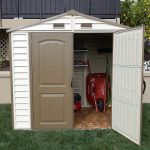 Plastic Garden Storage Shed 8 X 6 Ft Brown Double Doors Lockable - Image 2