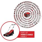 Cordless Lawn Mower 33cm 18V 4.0Ah Brushless Motor Red Black - Image 2