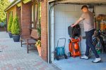 Corded Electric Lawn Mower 1600W 38cm 45L 5 Heights Orange Grey - Image 9