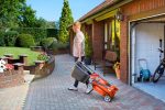 Corded Electric Lawn Mower 1600W 38cm 45L 5 Heights Orange Grey - Image 7