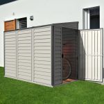 SideMate PLUS 4 x 8 Plastic Garden Shed 2.95 m² with Metal Foundation Kit Dark Grey - Image 7