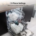 Freestanding Dishwasher 13 Place Settings 6 Programs 47dB Silver - Image 4