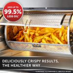 Air Fryer Oven 10L 2000W Digital Touch Fry Bake Dehydrate Black Grey - Image 4