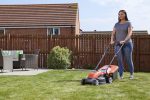 Corded Electric Hover Lawn Mower 1500W 36cm 40L 5 Heights Orange Grey - Image 5