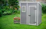 Garden Storage Shed 6 X 6 Ft Grey Resin Single Door - Image 4