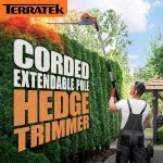 Corded Pole Hedge Trimmer 550W 2.5m Telescopic 45cm Blade 4-Position Head - Image 7