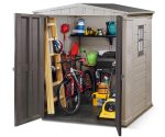 Resin Garden Storage Shed 6 X 6 Ft Beige Double Doors Lockable - Image 2