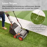 Corded Electric Artificial Grass Sweeper 1800W 45L Bag 370mm 5 Heights Grey Black Orange - Image 4