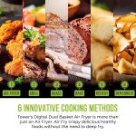 Vortx 8.5L Dual Basket Air Fryer With Dual Cook Function 2400W Midnight Blue Chrome - Image 3
