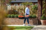 Corded Wheeled Lawn Mower 32cm 1300W 30L Grass Box Orange Grey - Image 4