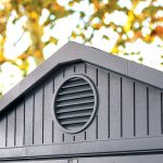 Outdoor Garden Storage Shed 6 X 8 Ft Grey Resin Double Doors - Image 5