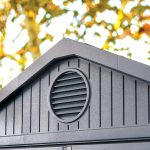 Garden Storage Shed 6 X 8 Ft Grey Resin Double Doors - Image 5