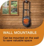 Electric Hover Lawn Mower 1400W 25cm 3 Heights 10m Cable Orange Grey - Image 8