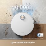 Robot Vacuum And Mop 20000Pa Conquers Obstacles Up To 2.4In Liftable Brush And Mops White - Image 8