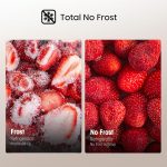 Freestanding Fridge Freezer 256L Total No Frost Water Dispenser Silver - Image 3