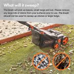 Corded Electric Artificial Grass Sweeper 1800W 45L Bag 380mm 5 Heights Grey Black Orange - Image 3