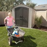 Outdoor Garden Storage Shed 7 X 7 Ft Beige Plastic Steel Frame - Image 3