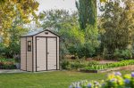 Garden Storage Shed 6 X 5 Ft Beige Resin Double Doors - Image 2