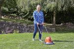 Electric Hover Lawn Mower 1400W 25cm 3 Heights 10m Cable Orange Grey - Image 5